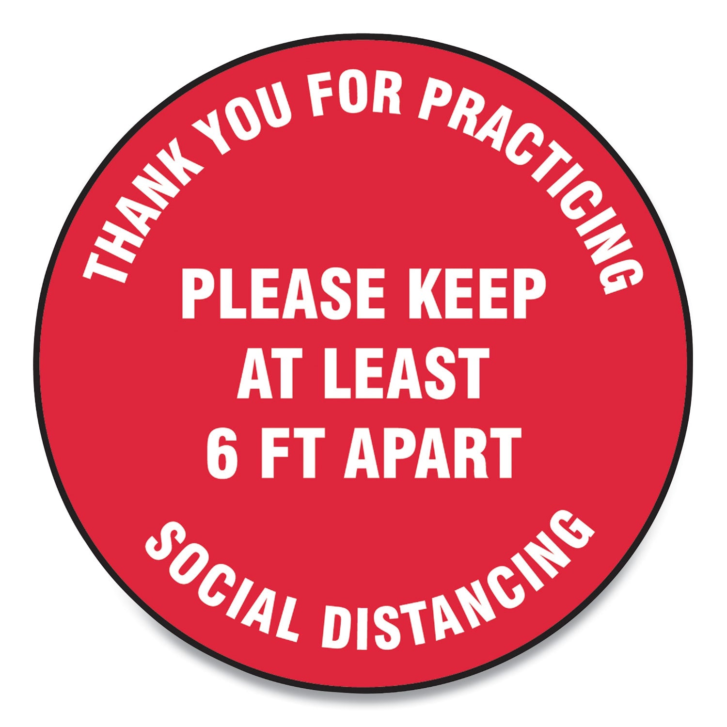 slip-gard-floor-signs-17-circle-thank-you-for-practicing-social-distancing-please-keep-at-least-6-ft-apart-red-25-pack_gn1mfs423esp - 1