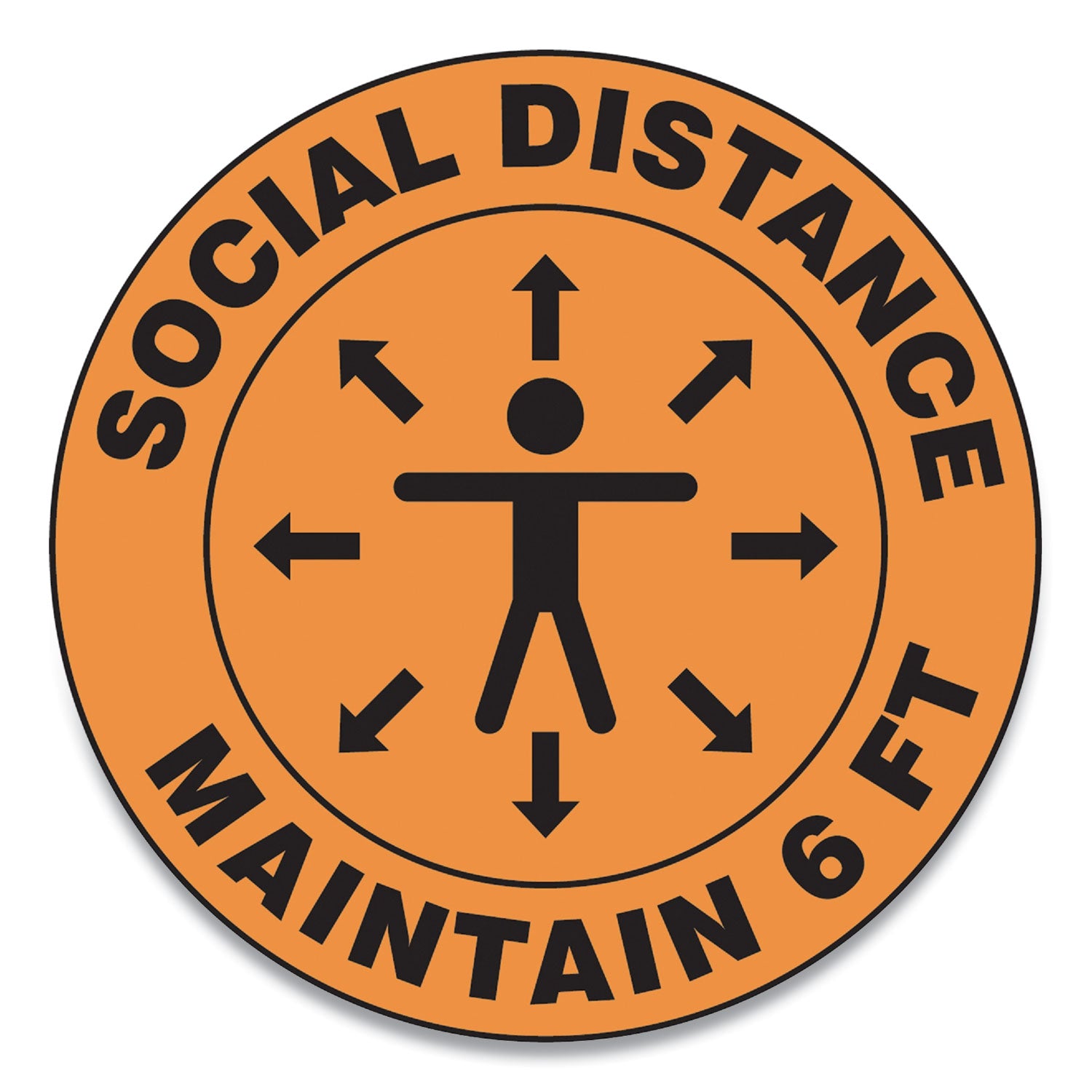 slip-gard-social-distance-floor-signs-17-circle-social-distance-maintain-6-ft-human-arrows-orange-25-pack_gn1mfs382esp - 1