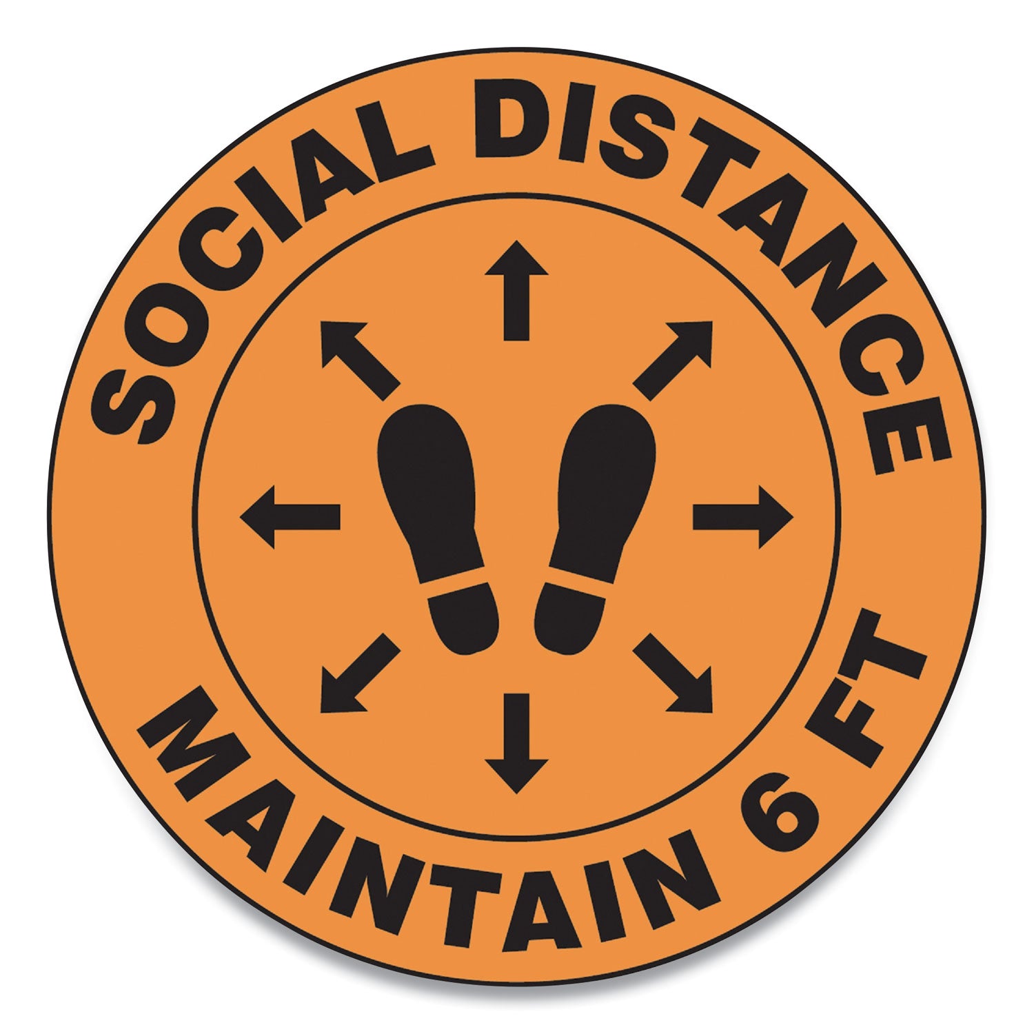 slip-gard-social-distance-floor-signs-12-circle-social-distance-maintain-6-ft-footprint-orange-25-pack_gn1mfs384esp - 1
