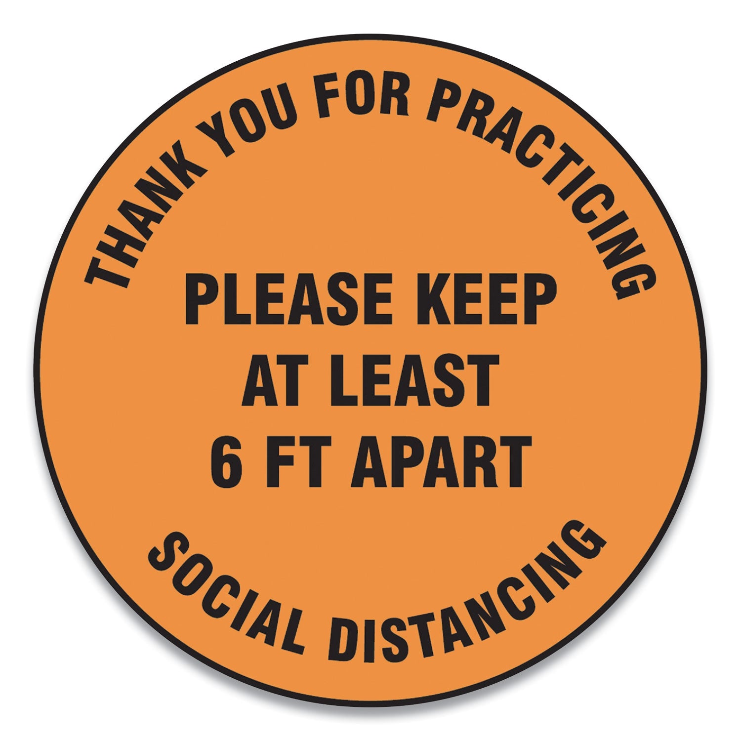 slip-gard-floor-signs-17-circlethank-you-for-practicing-social-distancing-please-keep-at-least-6-ft-apart-orange-25-pk_gn1mfs429esp - 1