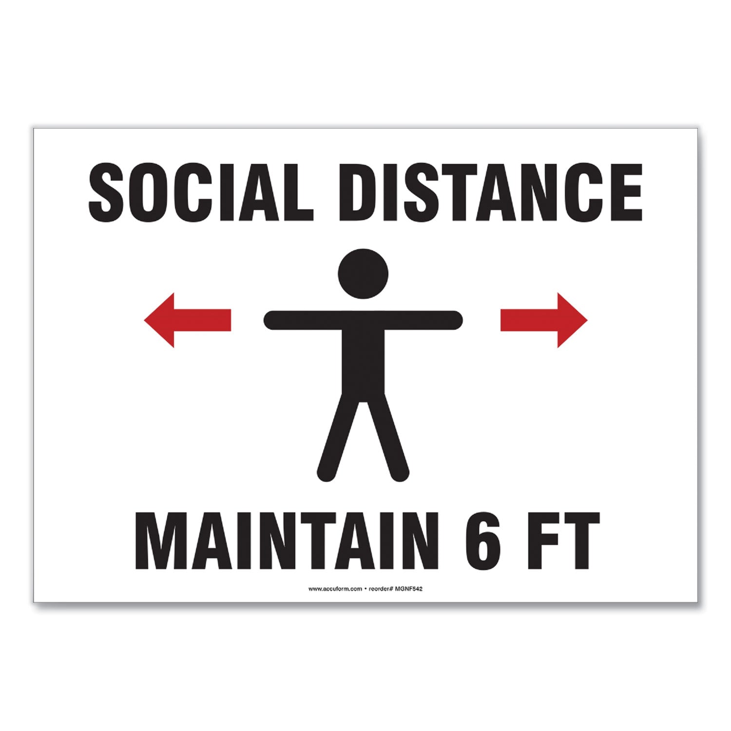 social-distance-signs-wall-14-x-10-social-distance-maintain-6-ft-human-arrows-white-10-pack_gn1mgnf542vpesp - 1