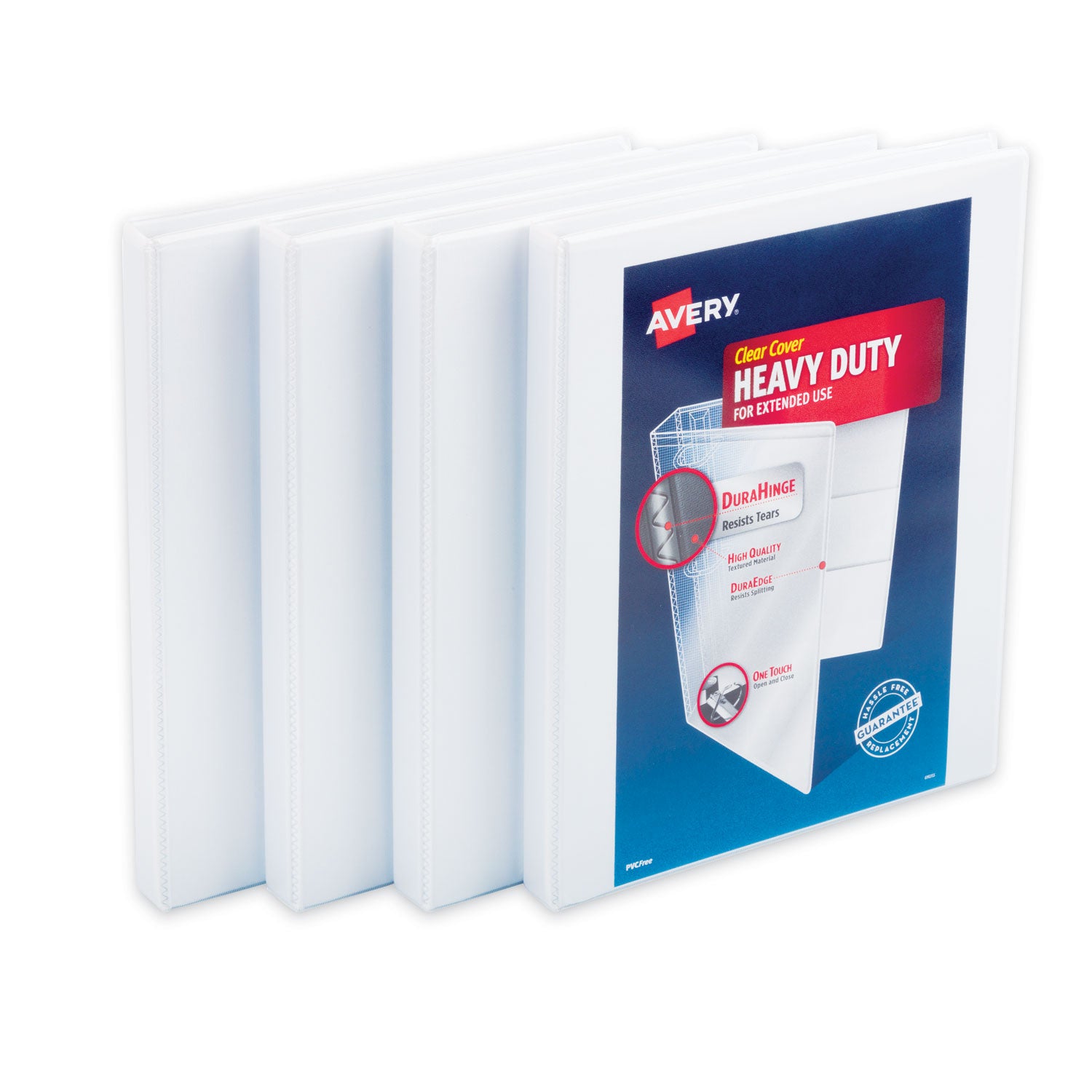 heavy-duty-non-stick-view-binder-with-durahinge-and-slant-rings-3-rings-05-capacity-11-x-85-white-4-pack_ave79709 - 1