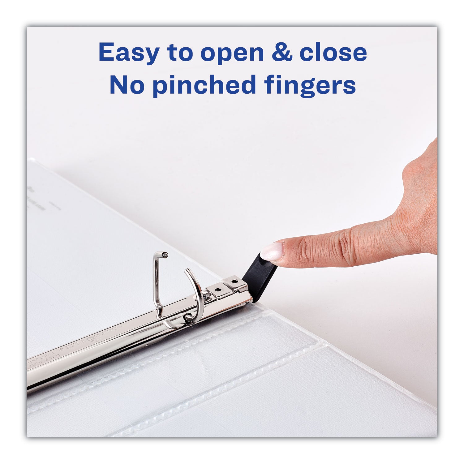 Heavy-Duty Non Stick View Binder with DuraHinge and Slant Rings, 3 Rings, 3" Capacity, 11 x 8.5, White, 2/Pack