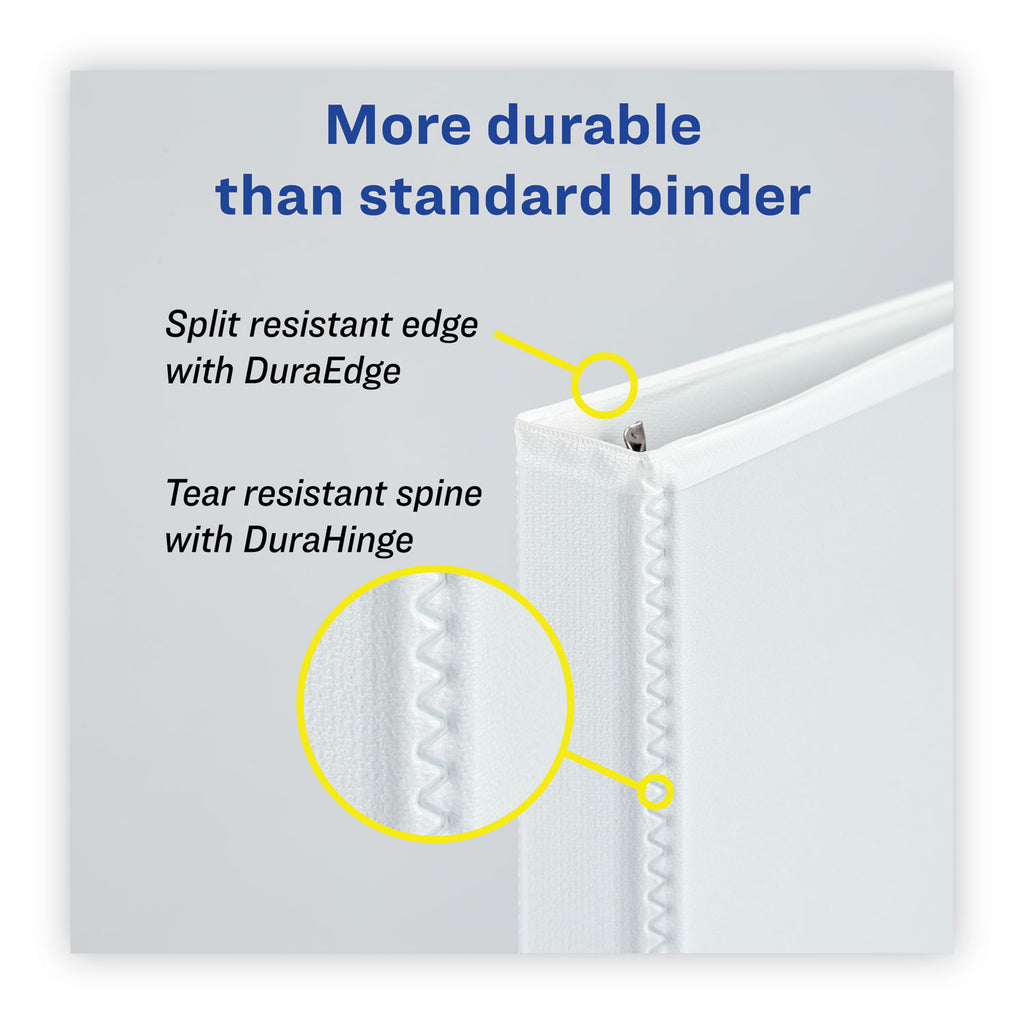 heavy-duty-non-stick-view-binder-with-durahinge-and-slant-rings-3-rings-4-capacity-11-x-85-white-2-pack_ave79875 - 3