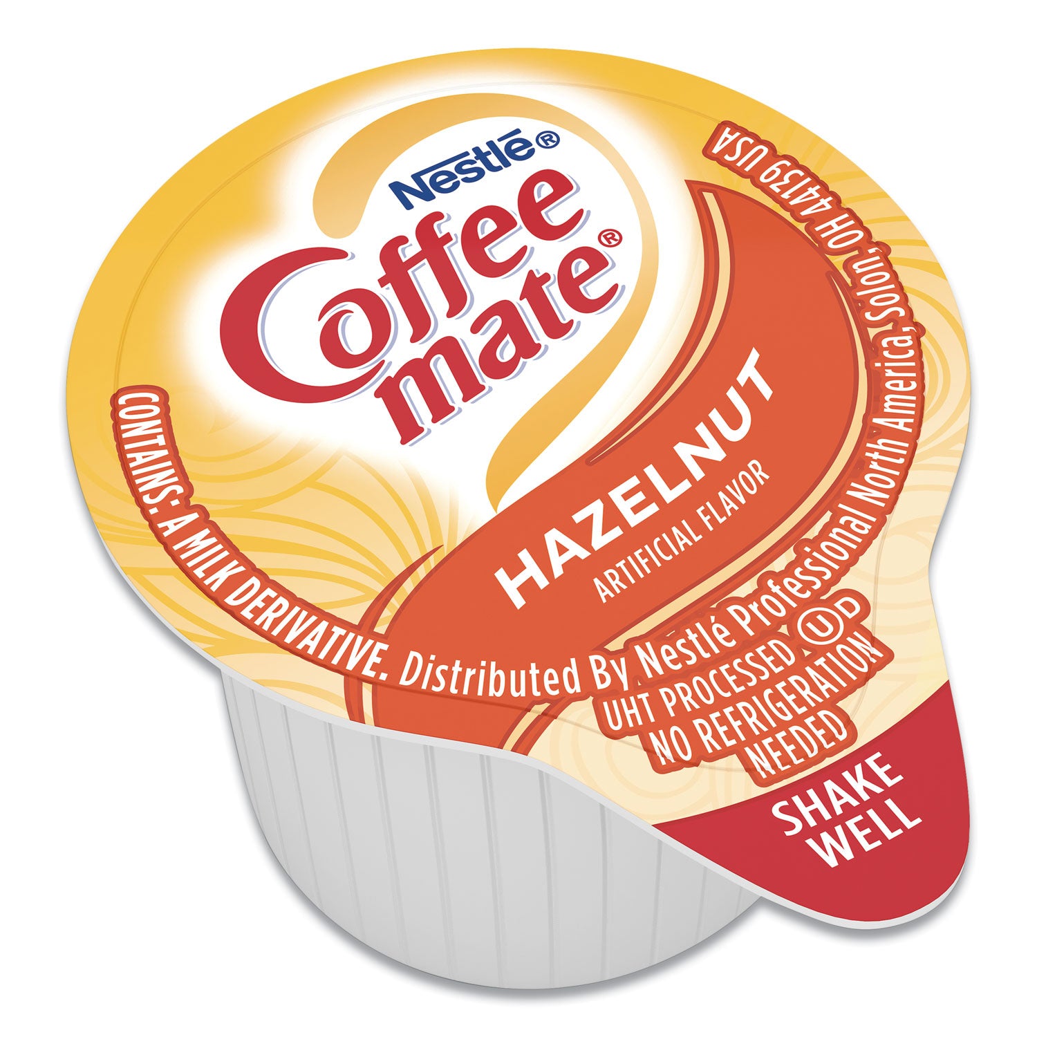 Liquid Coffee Creamer, Hazelnut, 0.38 oz Mini Cups, 50/Box - 