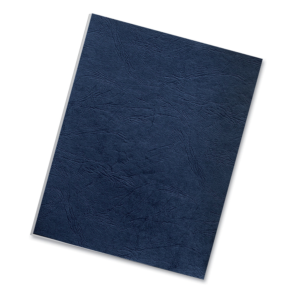 Classic Grain Texture Binding System Covers, 11 x 8.5, Navy, 50/Pack