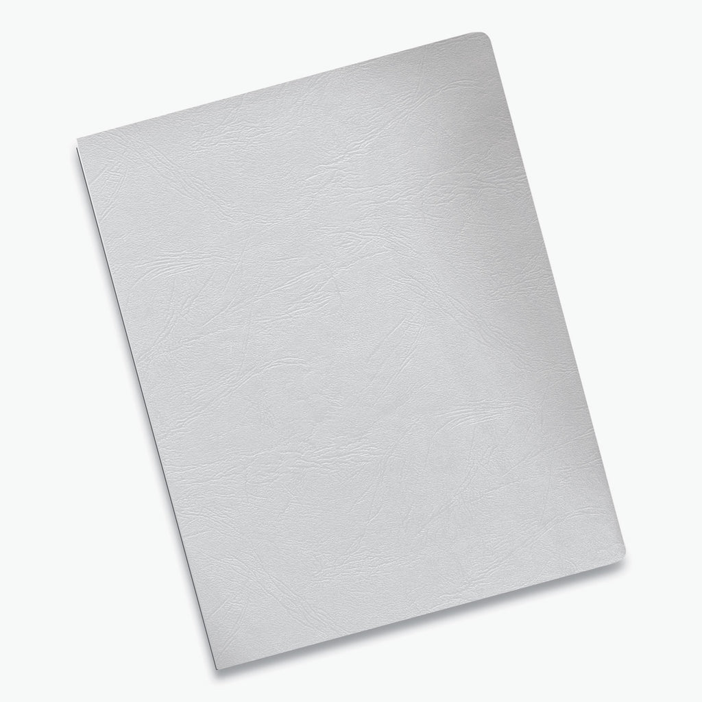 Expressions Classic Grain Texture Presentation Covers for Binding Systems, White, 11.25 x 8.75, Unpunched, 200/Pack - 