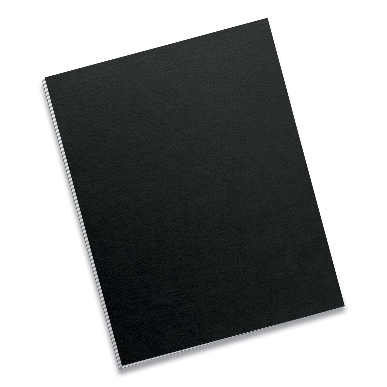 Futura Presentation Covers for Binding Systems, Opaque Black, 11 x 8.5, Unpunched, 25/Pack - 