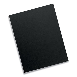 Futura Presentation Covers for Binding Systems, Opaque Black, 11 x 8.5, Unpunched, 25/Pack - 