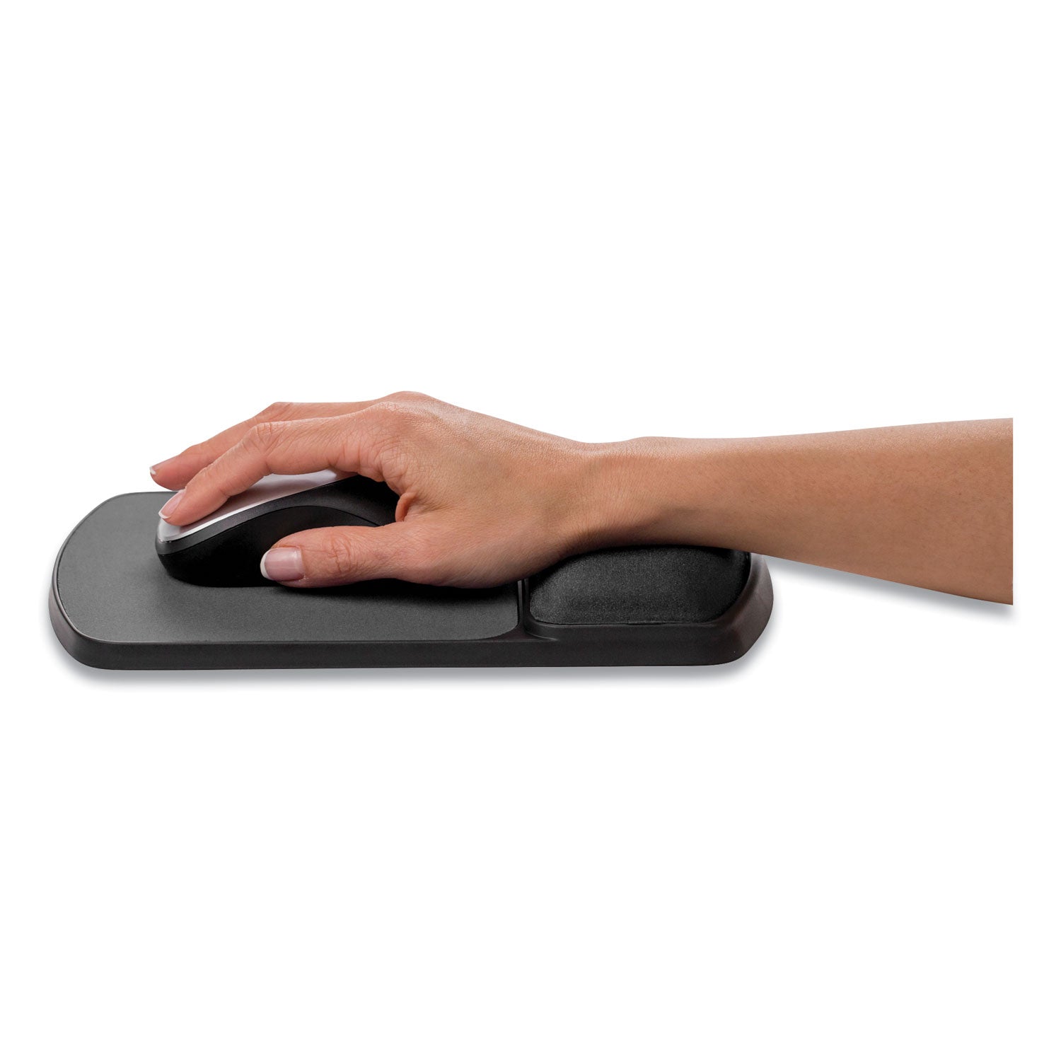 Gel Mouse Pad with Wrist Rest, 6.25 x 10.12, Graphite/Platinum - 