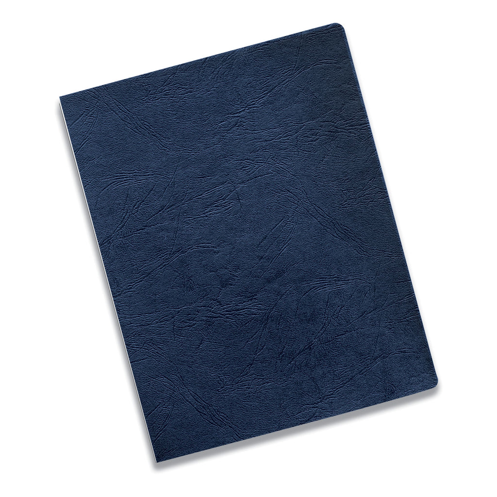 Expressions Classic Grain Texture Presentation Covers for Binding Systems, Navy, 11.25 x 8.75, Unpunched, 200/Pack - 