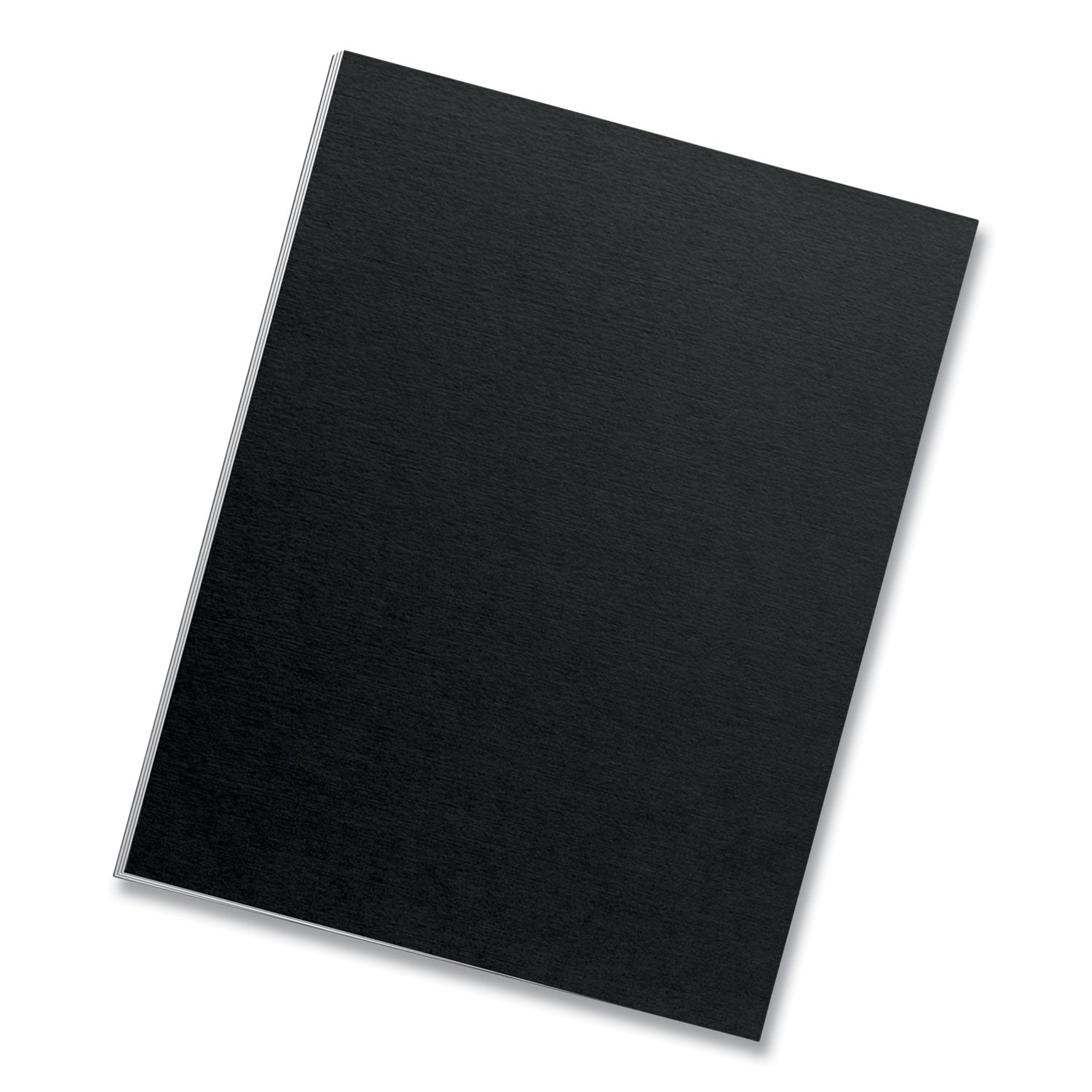 Futura Presentation Covers for Binding Systems, Opaque Black, 11 x 8.5, Unpunched, 25/Pack - 