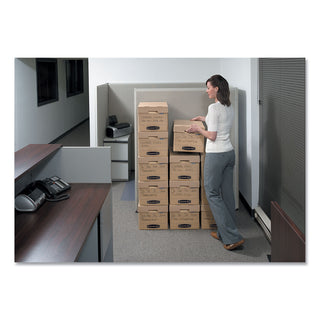 Filing Box, Letter/Legal Files, 13" x 16.25" x 12", Kraft, 25/Carton - 
