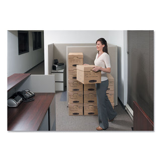 Filing Box, Letter/Legal Files, 13" x 16.25" x 12", Kraft, 25/Carton - 