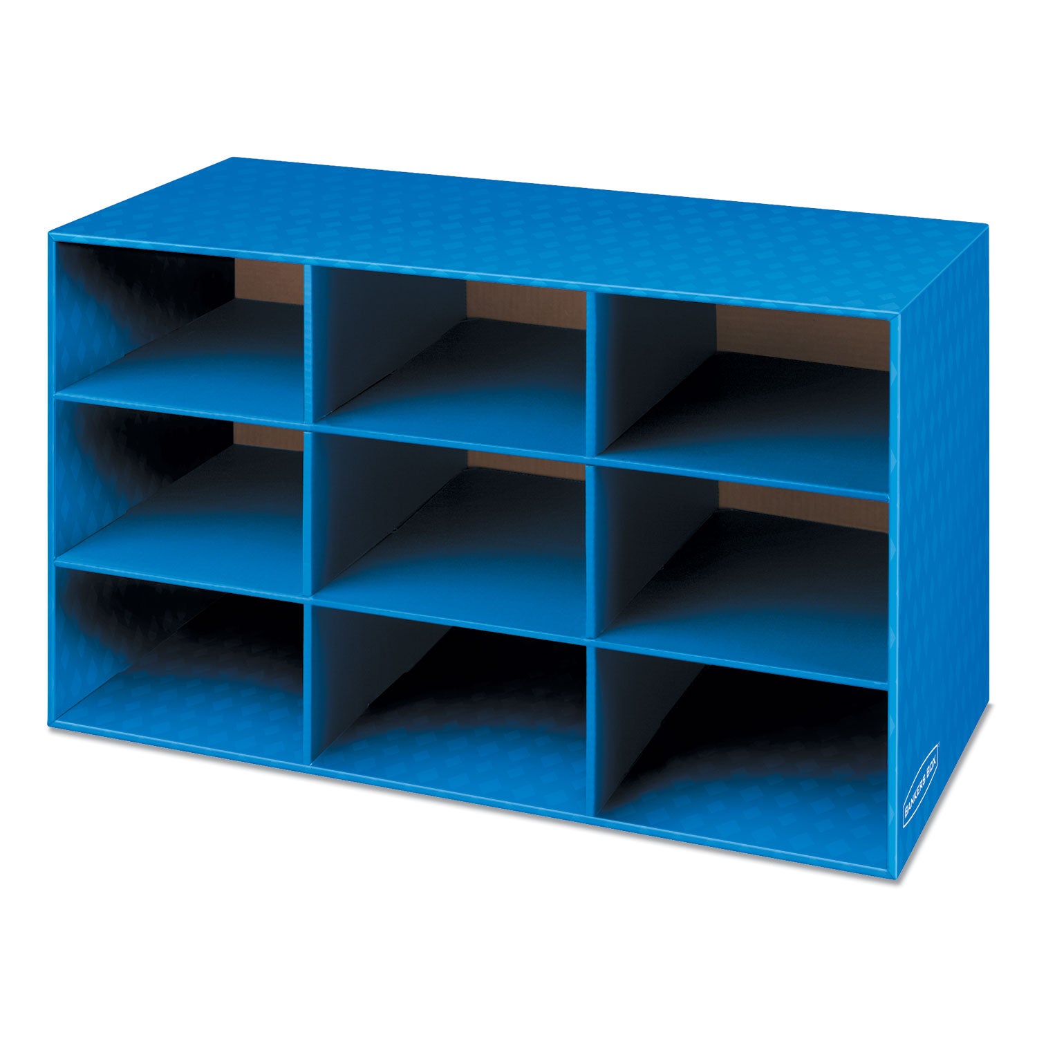 Classroom Literature Sorter, 9 Compartments, 28.25 x 13 x 16, Blue - 