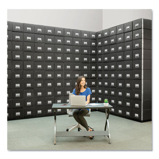STAXONSTEEL Maximum Space-Saving Storage Drawers, Letter Files, 14" x 25.5" x 11.13", Black, 6/Carton - 4