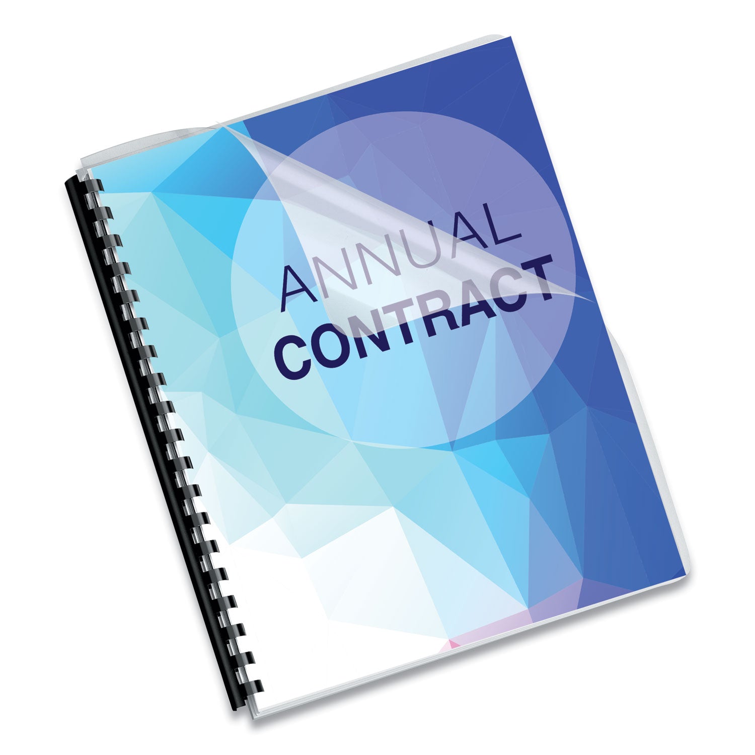 Crystals Transparent Presentation Covers for Binding Systems, Clear, with Round Corners, 11.25 x 8.75, Unpunched, 25/Pack - 