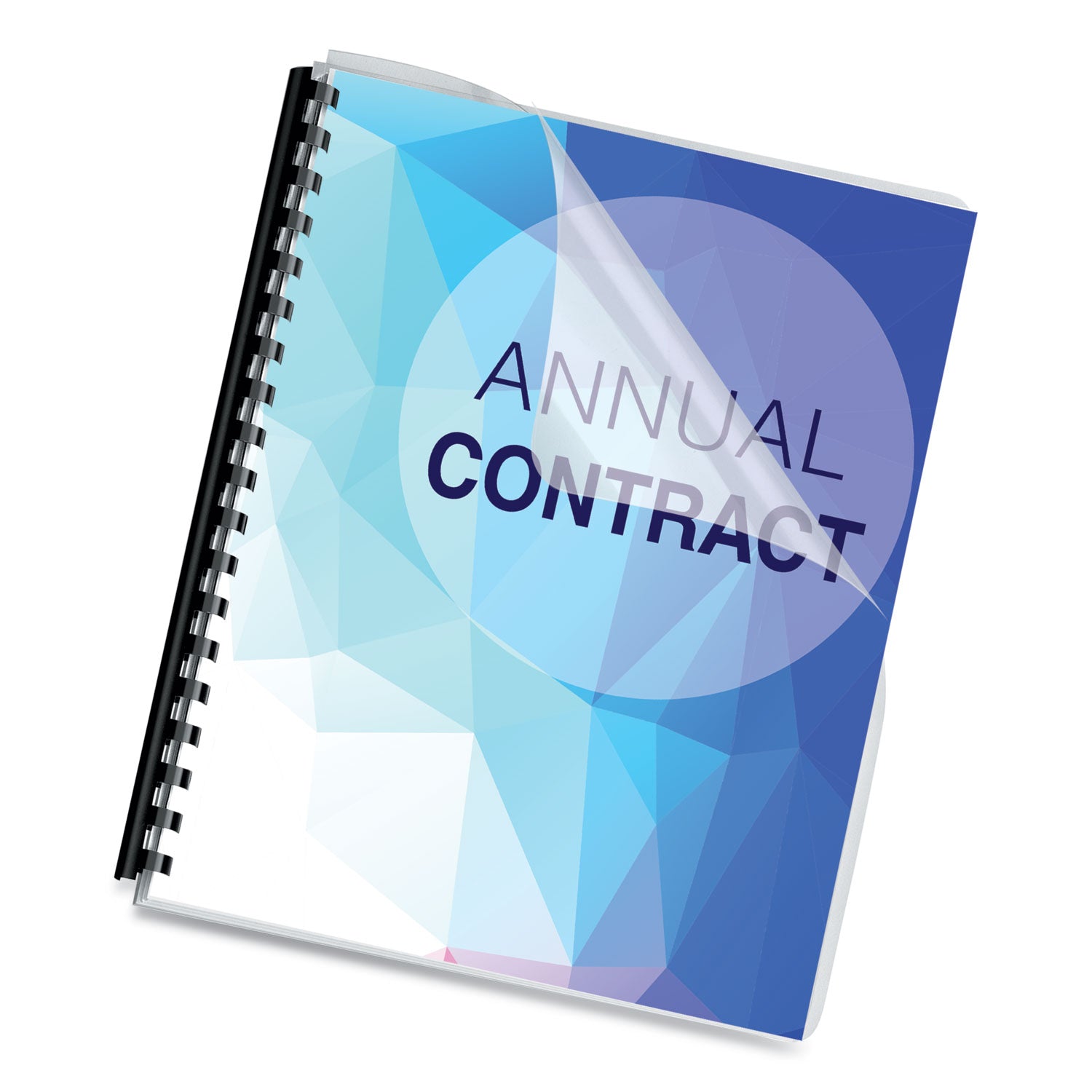 Crystals Transparent Presentation Covers for Binding Systems, Clear, with Round Corners, 11.25 x 8.75, Unpunched, 25/Pack - 