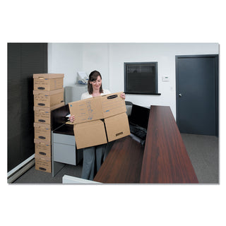 Filing Box, Letter/Legal Files, 13" x 16.25" x 12", Kraft, 25/Carton - 