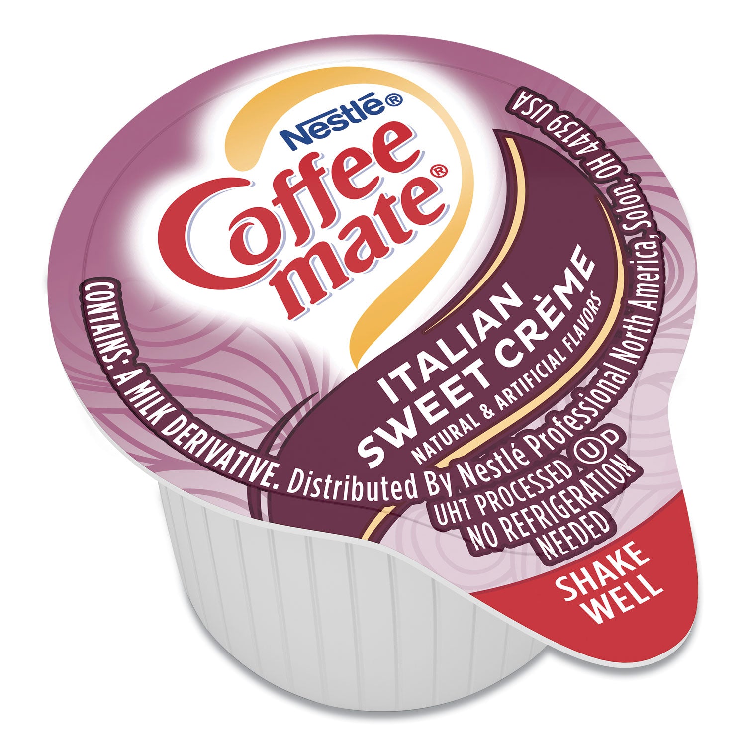 Liquid Coffee Creamer, Italian Sweet Creme, 0.38 oz Mini Cups, 50/Box - 