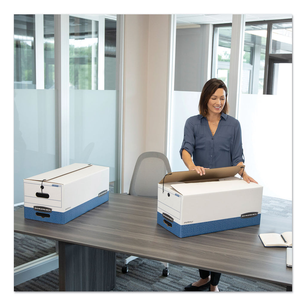STOR/FILE Medium-Duty Strength Storage Boxes, Letter Files, 12" x 24.13" x 10.25", White, 20/Carton