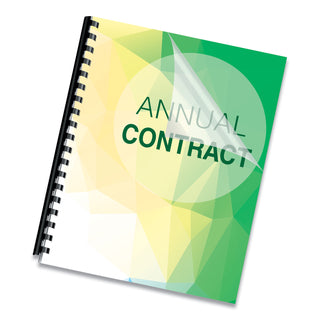 Crystals Transparent Presentation Covers for Binding Systems, Clear, with Square Corners 11 x 8.5, Unpunched, 200/Pack