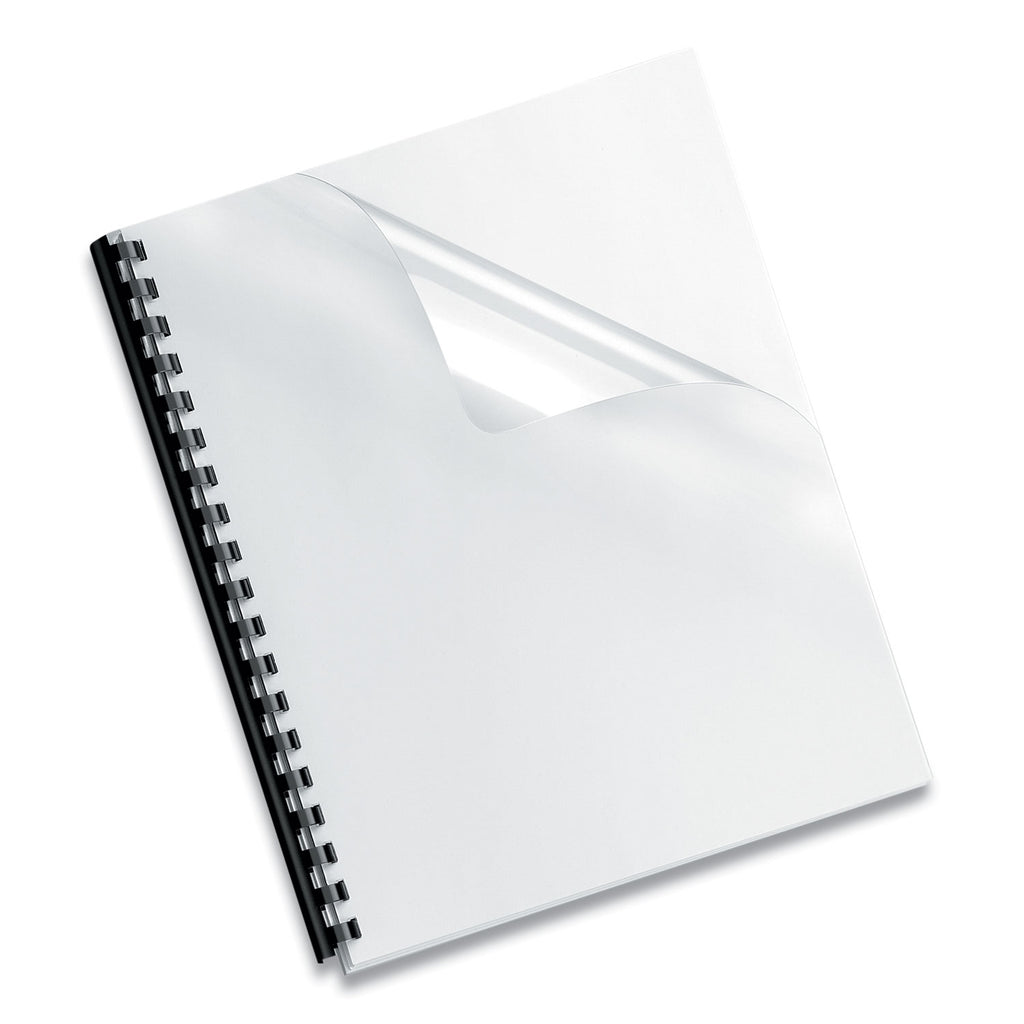 Crystals Transparent Presentation Covers for Binding Systems, Clear, with Round Corners, 11.25 x 8.75, Unpunched, 25/Pack - 
