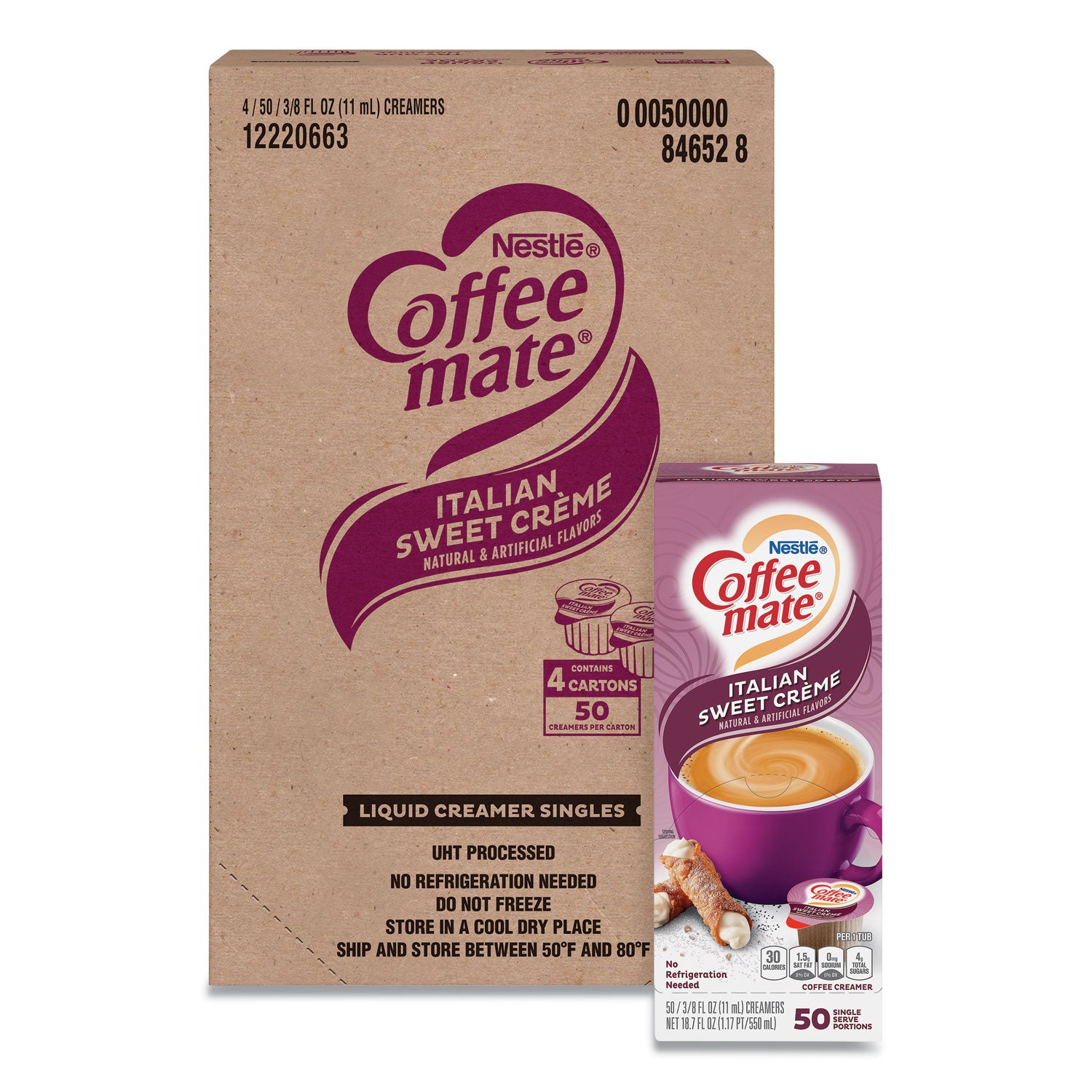 liquid-coffee-creamer-italian-sweet-creme-038-oz-mini-cups-50-box-4-boxes-carton-200-total-carton_nes84652ct - 3