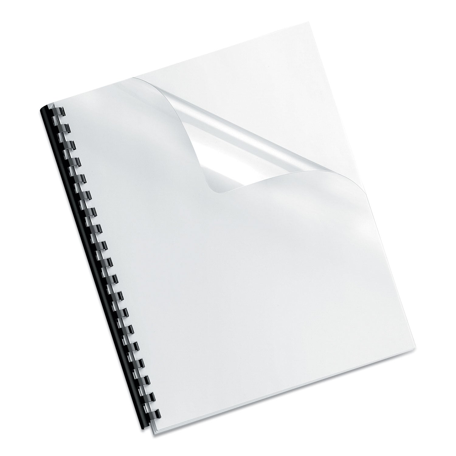 Crystals Transparent Presentation Covers for Binding Systems, Clear, with Round Corners, 11.25 x 8.75, Unpunched, 100/Pack - 