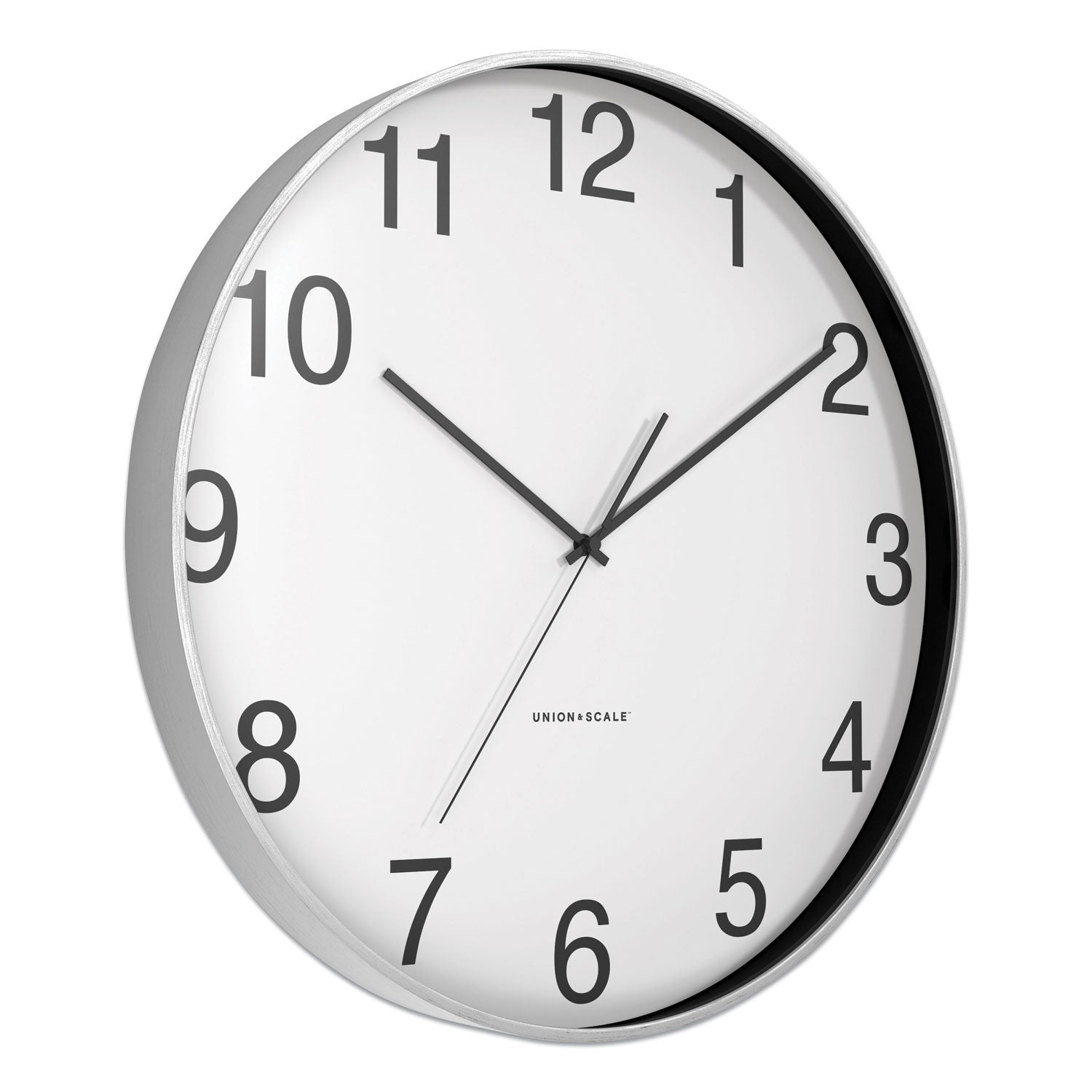 essentials-classic-round-wall-clock-12-overall-diameter-silver-case-1-aa-sold-separately_uos24411457 - 2