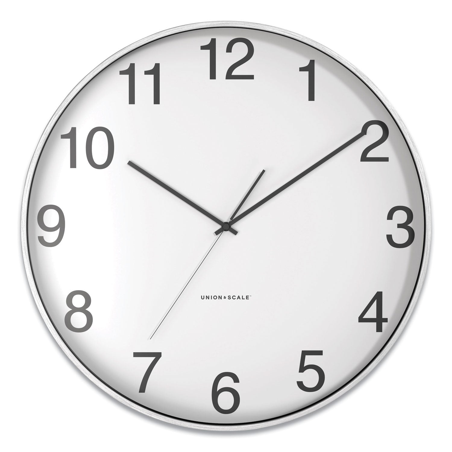essentials-classic-round-wall-clock-12-overall-diameter-silver-case-1-aa-sold-separately_uos24411457 - 1