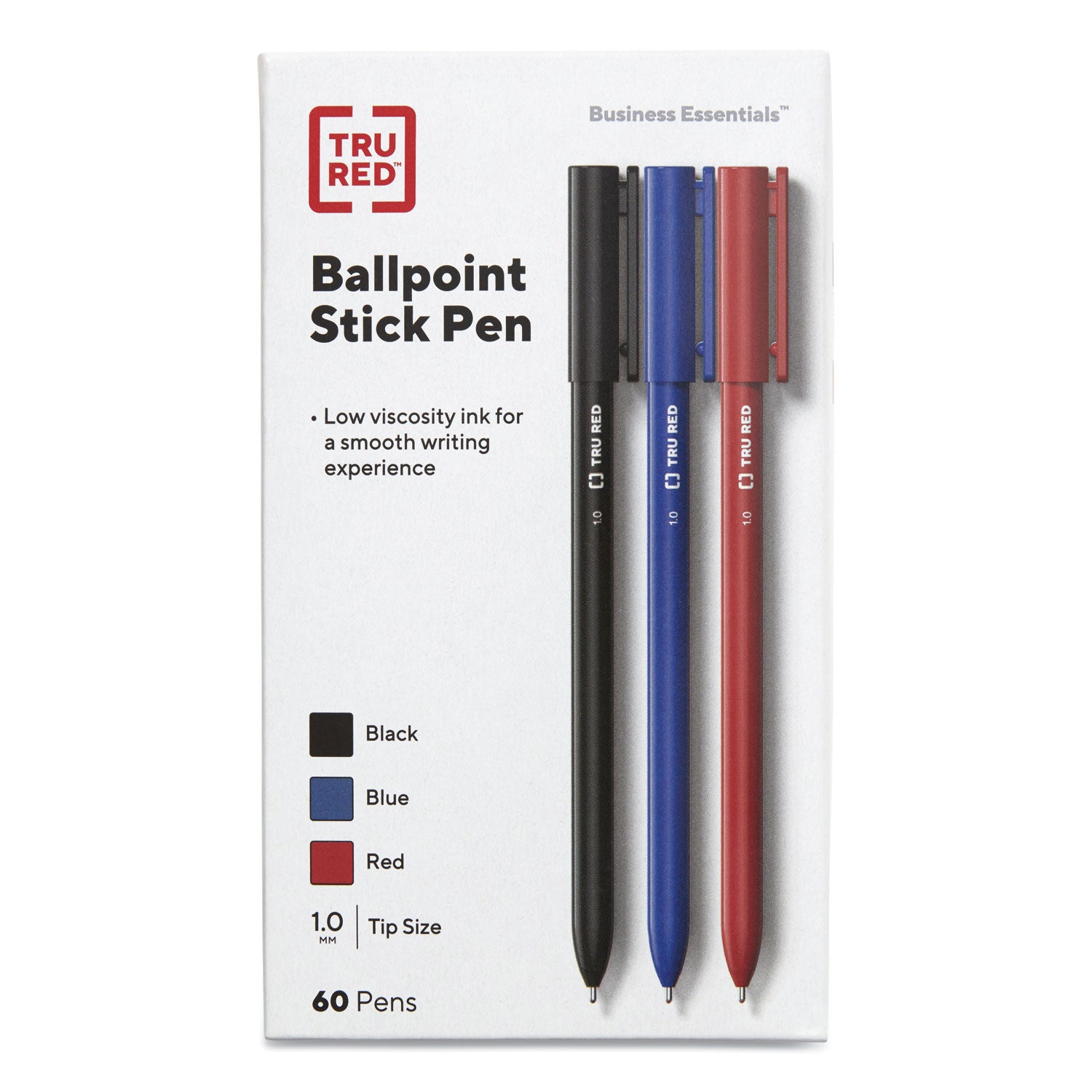 ballpoint-pen-stick-medium-1-mm-assorted-ink-and-barrel-colors-60-pack_tud24377912 - 1