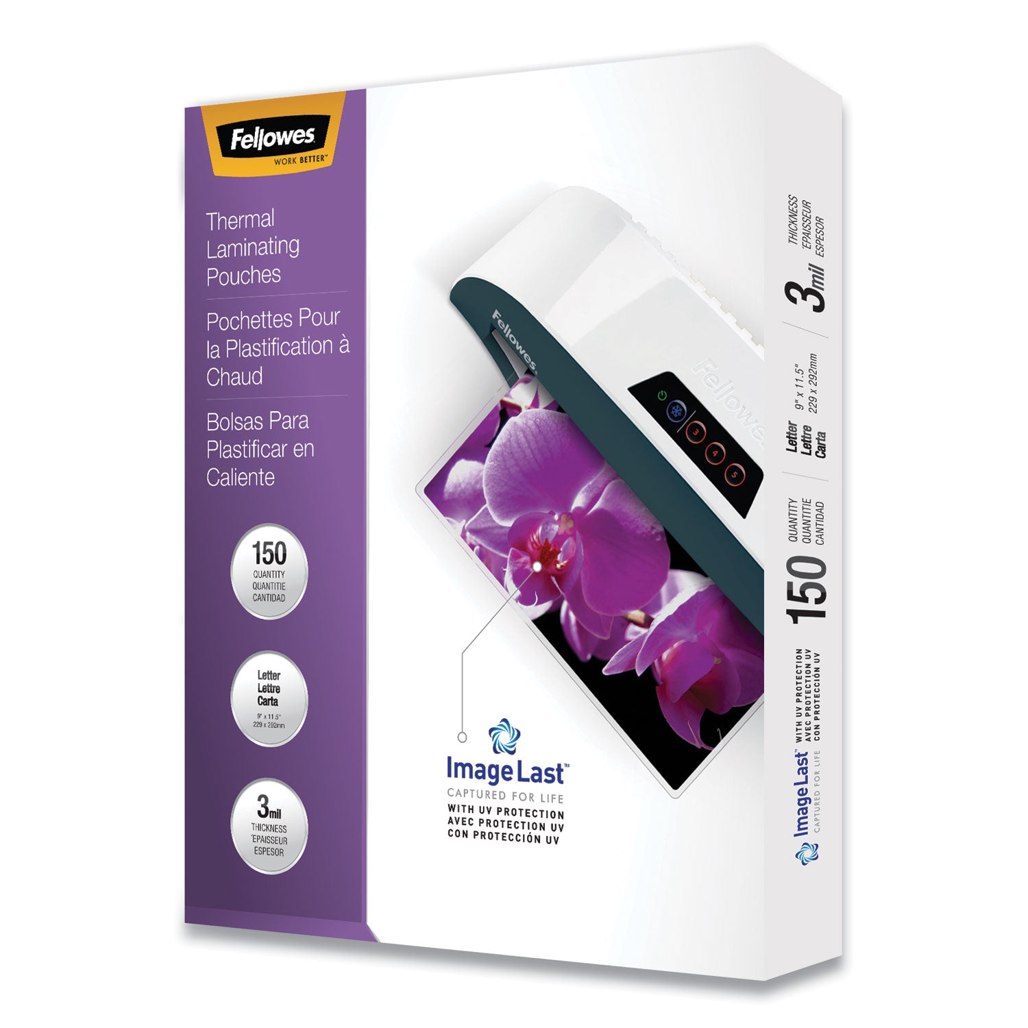 ImageLast Laminating Pouches with UV Protection, 3 mil, 9" x 11.5", Clear, 150/Pack - 