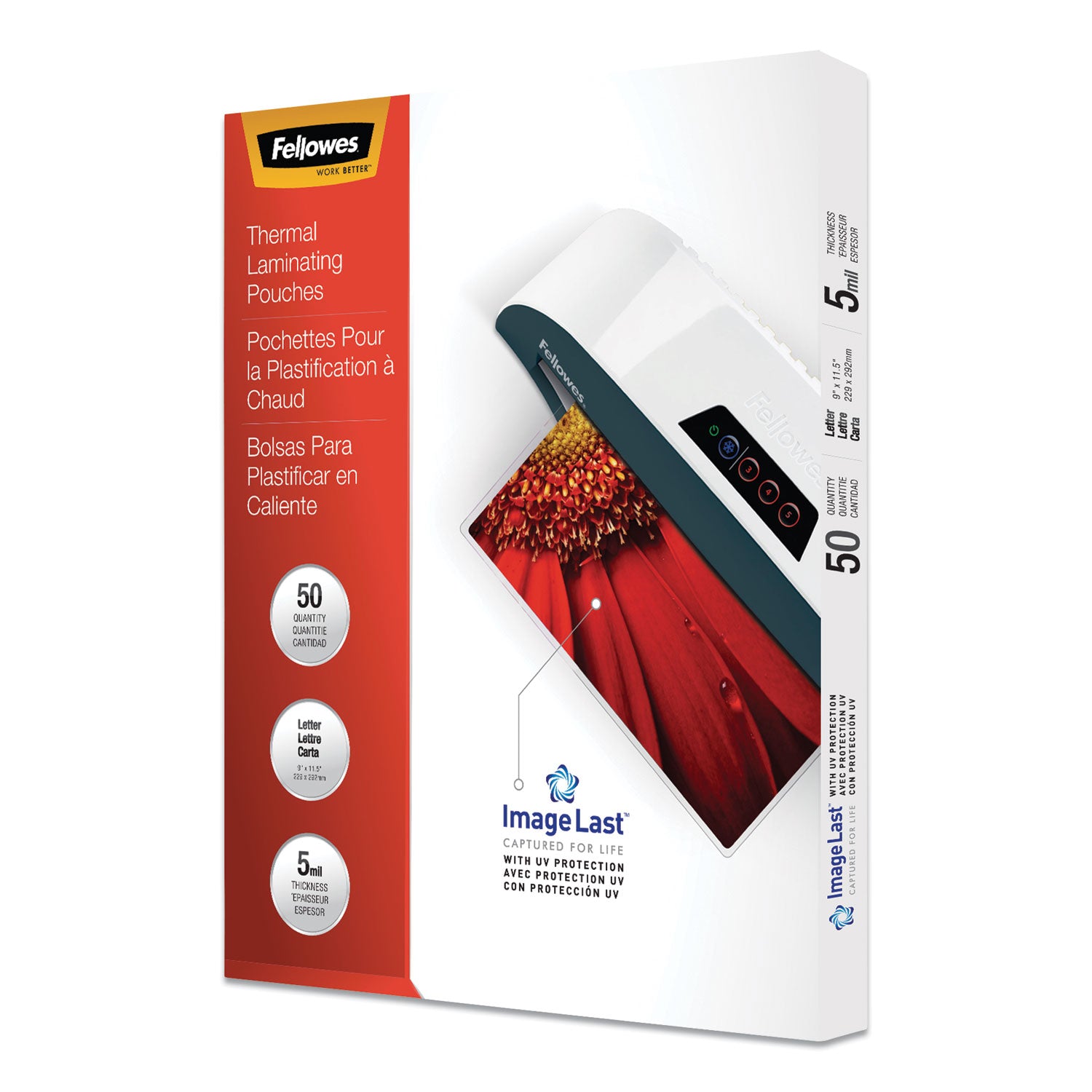 ImageLast Laminating Pouches with UV Protection, 5 mil, 9" x 11.5", Clear, 50/Pack - 
