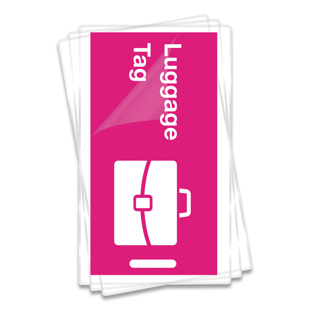 Laminating Pouches, 10 mil, 3.75" x 2.25", Gloss Clear, 100/Pack - 