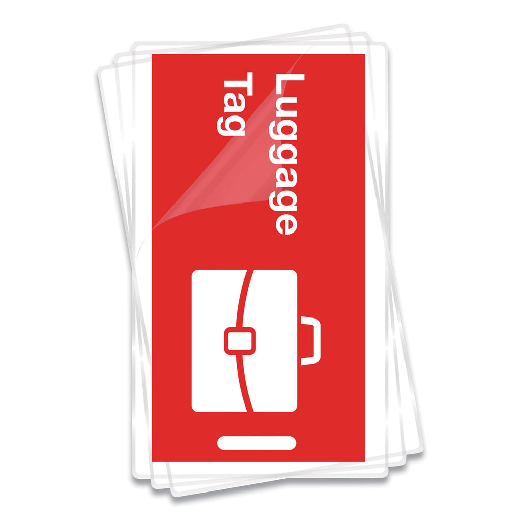Laminating Pouches, 5 mil, 4.25" x 2.5", Gloss Clear, 50/Pack - 