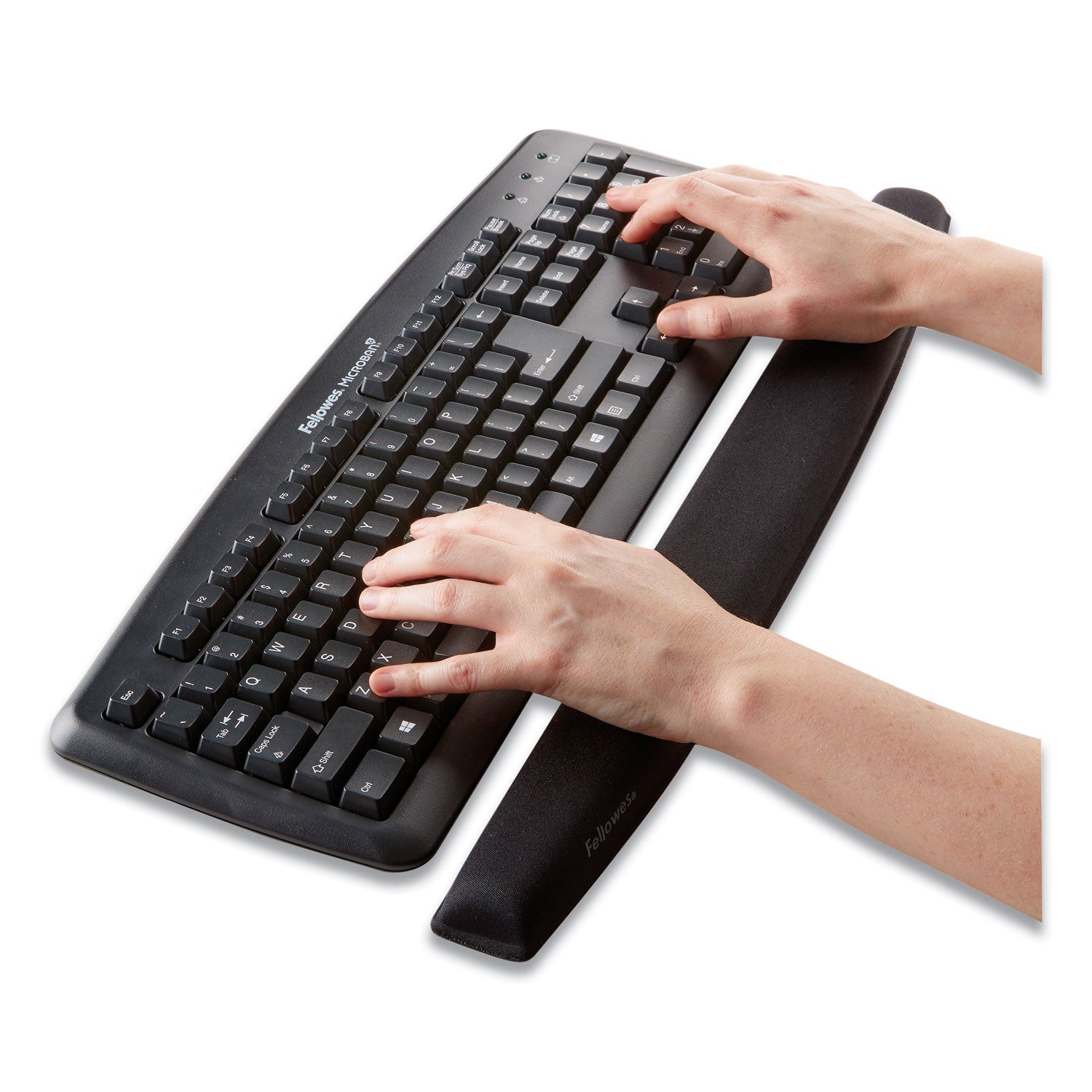 Memory Foam Keyboard Wrist Rest, 19.31 x 2.31, Black - 