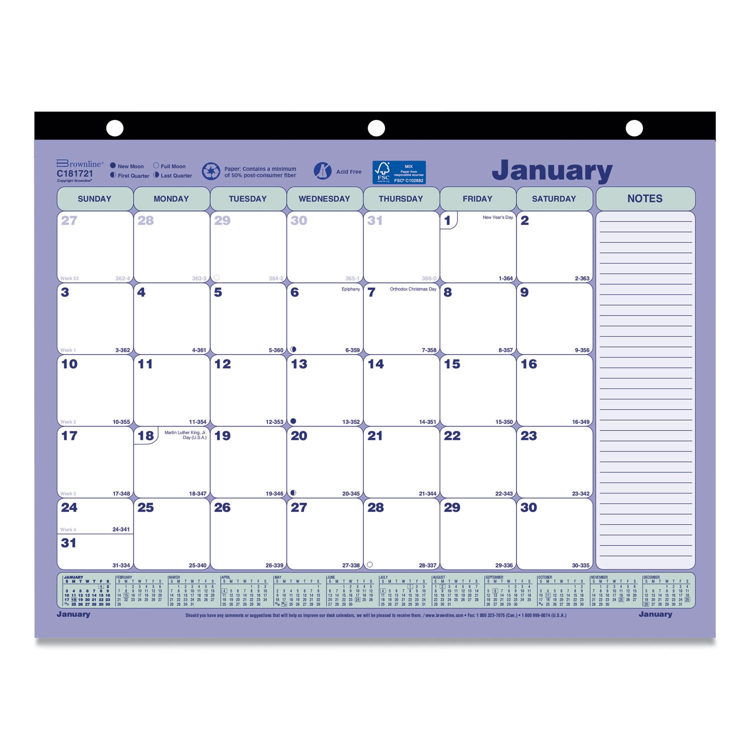 monthly-desk-pad-calendar-11-x-85-white-blue-green-sheets-black-binding-12-month-jan-to-dec-2024_redc181721 - 1