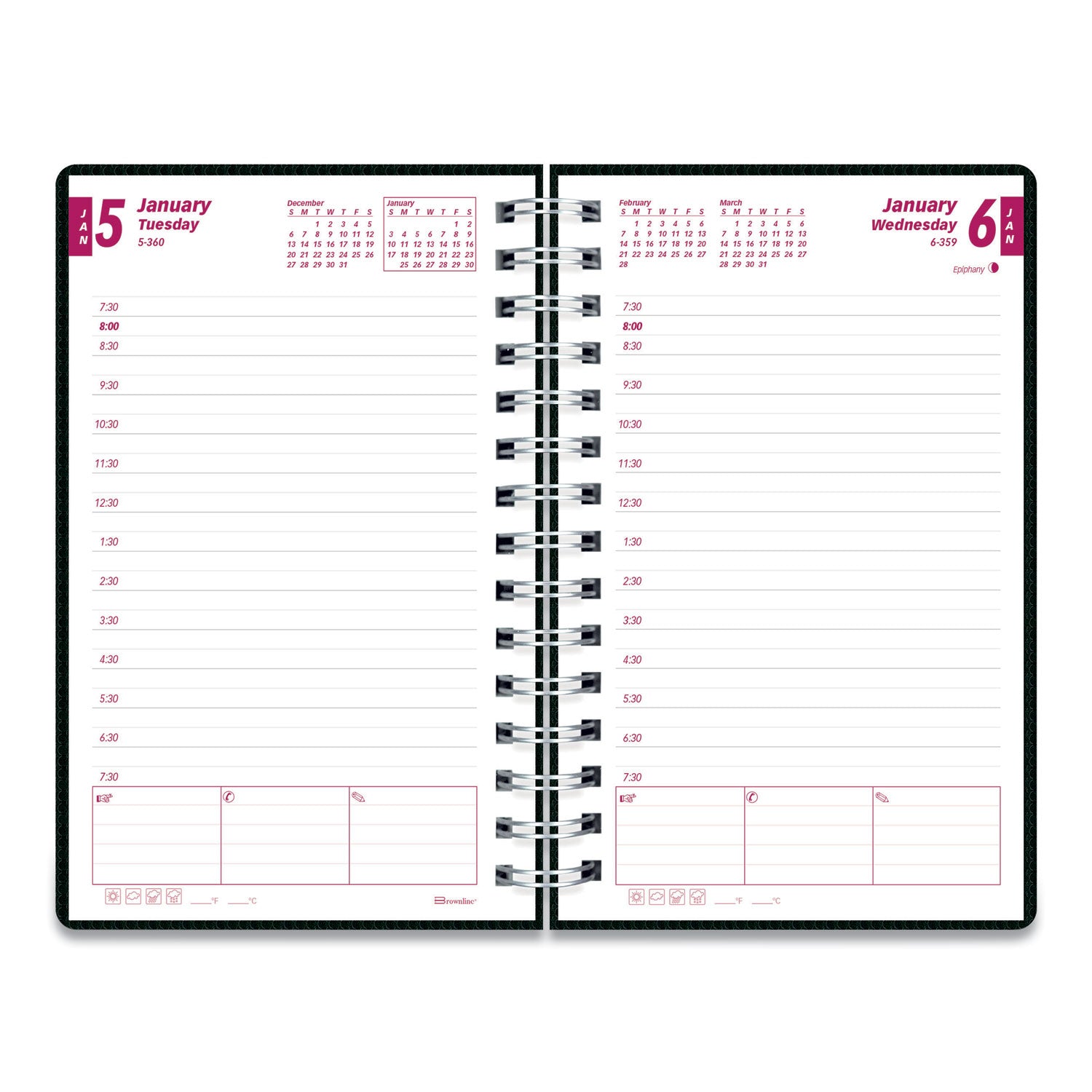 duraflex-daily-planner-8-x-5-black-cover-12-month-jan-to-dec-2024_redcb634vblk - 2