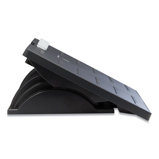 Adjustable Locking Footrest with Microban, 17.5w x 13.13d x 4.13 to 5.63h, Black/Silver - 