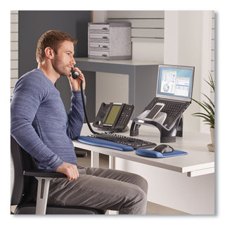 Smart Suites Laptop Riser with USB, 13.13" x 10.63" x 7.5", Black/Clear - 