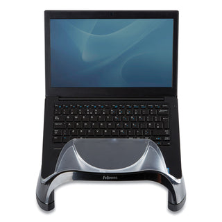 Smart Suites Laptop Riser with USB, 13.13" x 10.63" x 7.5", Black/Clear - 