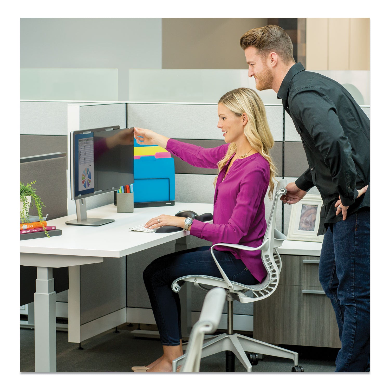 PrivaScreen Blackout Privacy Filter for 22" Widescreen Flat Panel Monitor, 16:10 Aspect Ratio