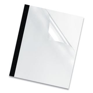 Thermal Binding System Presentation Covers, Clear, 121 to 180 Sheet Capacity, 11 x 8.5, Unpunched, 10/Pack - 