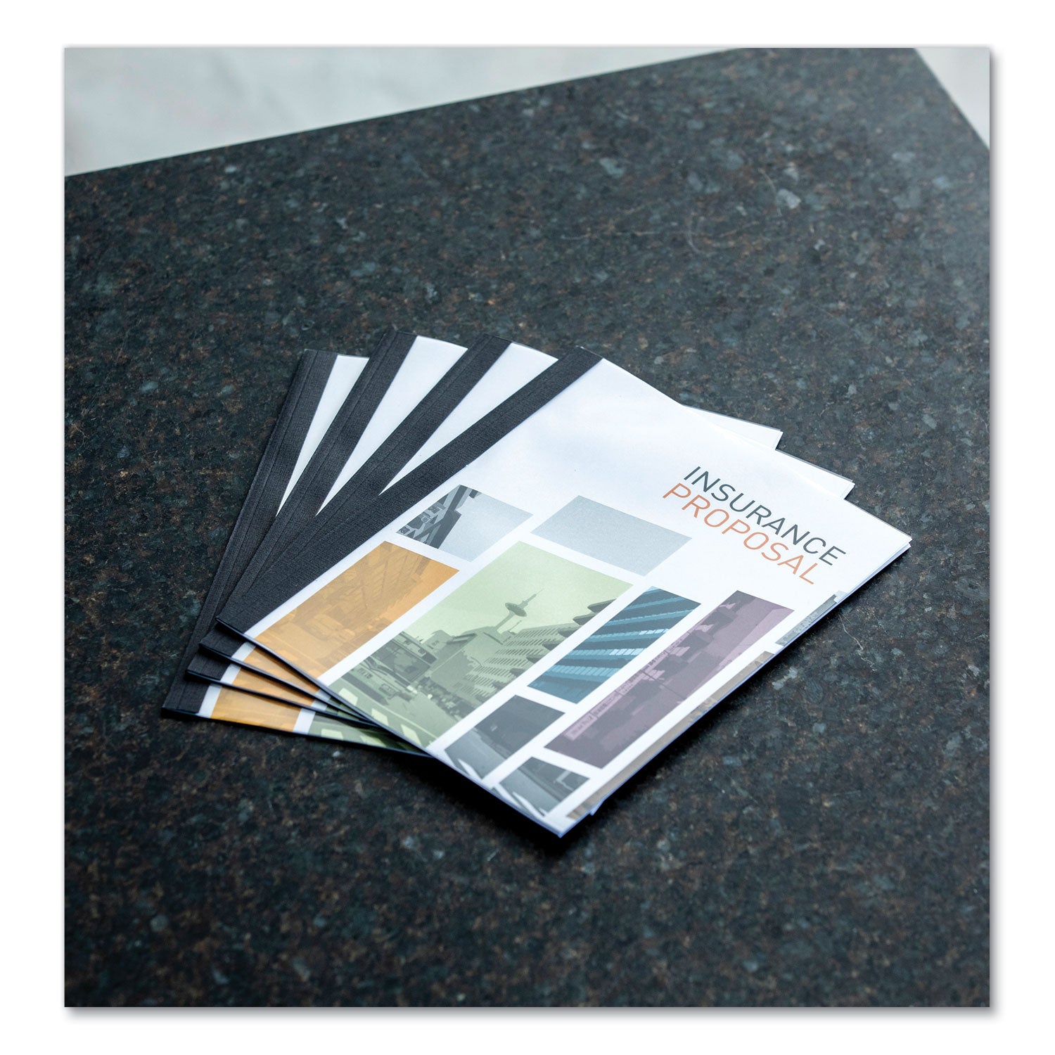 Thermal Binding System Presentation Covers, Clear, 181 to 240 Sheet Capacity, 11 x 8.5, Unpunched, 10/Pack