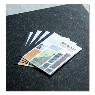 Thermal Binding System Presentation Covers, Clear, 181 to 240 Sheet Capacity, 11 x 8.5, Unpunched, 10/Pack