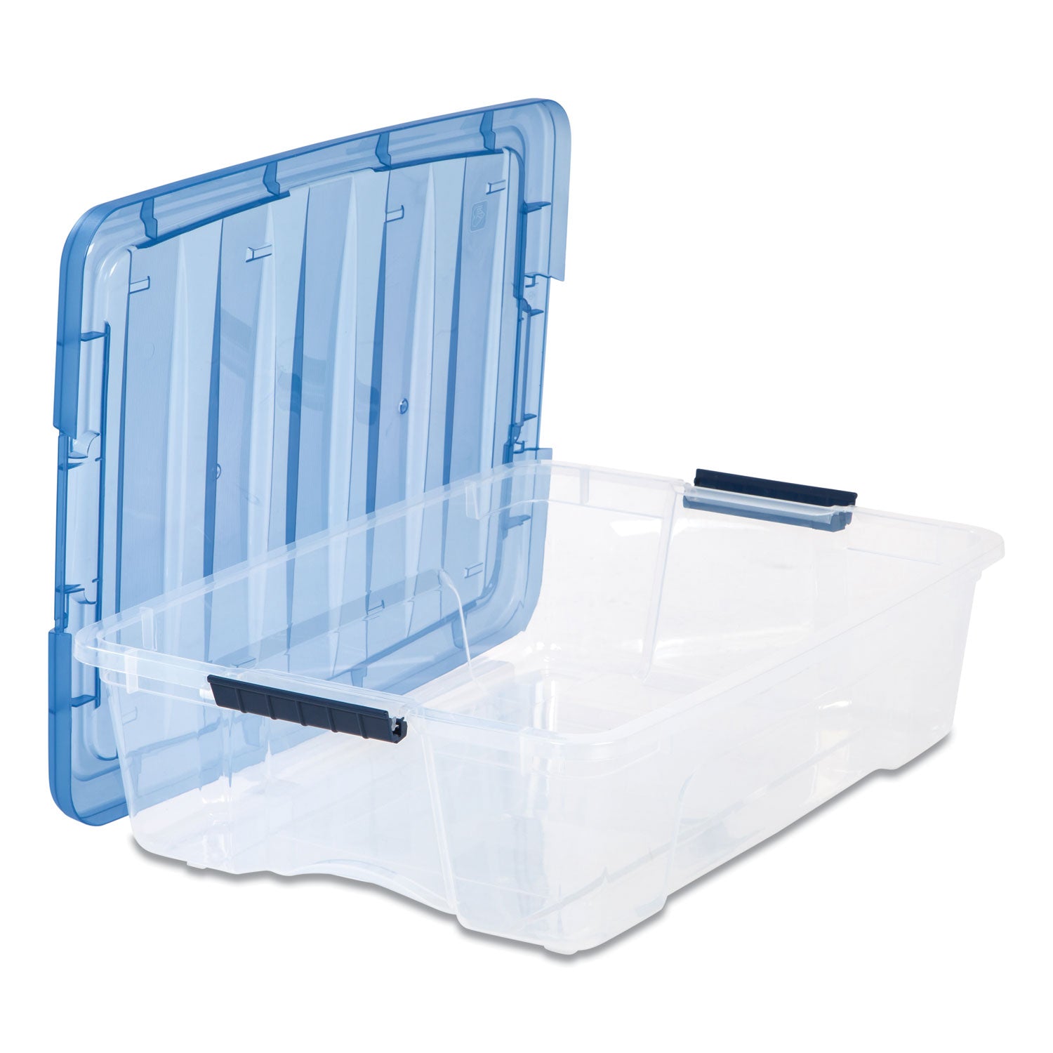 stack-and-pull-latching-flat-lid-storage-box-673-gal-165-x-22-x-65-clear-translucent-blue_irs100364 - 2