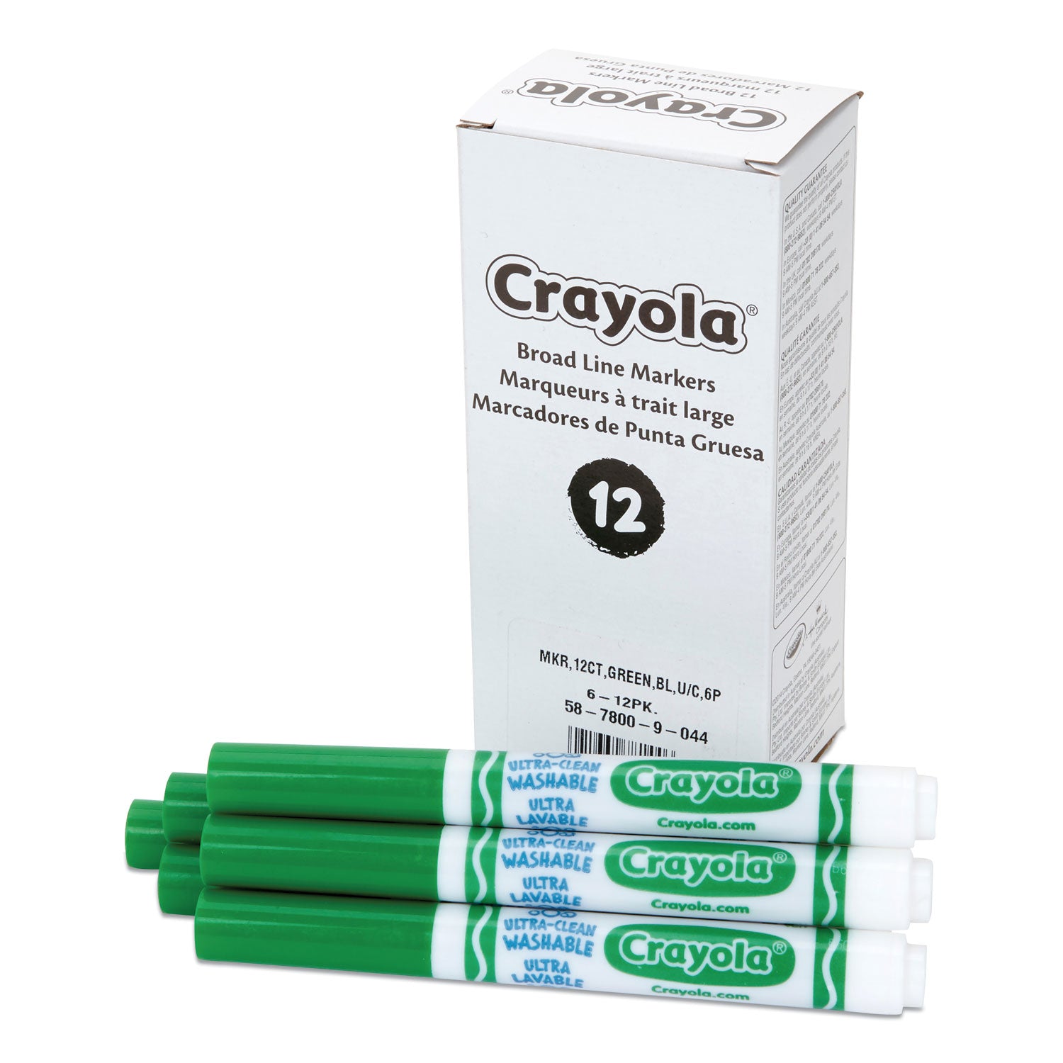 broad-line-washable-markers-broad-bullet-tip-green-12-box_cyo587800044 - 2