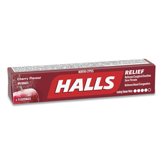 Mentho-Lyptus Cough and Sore Throat Lozenges, Cherry, 9/Pack, 20 Packs/Box