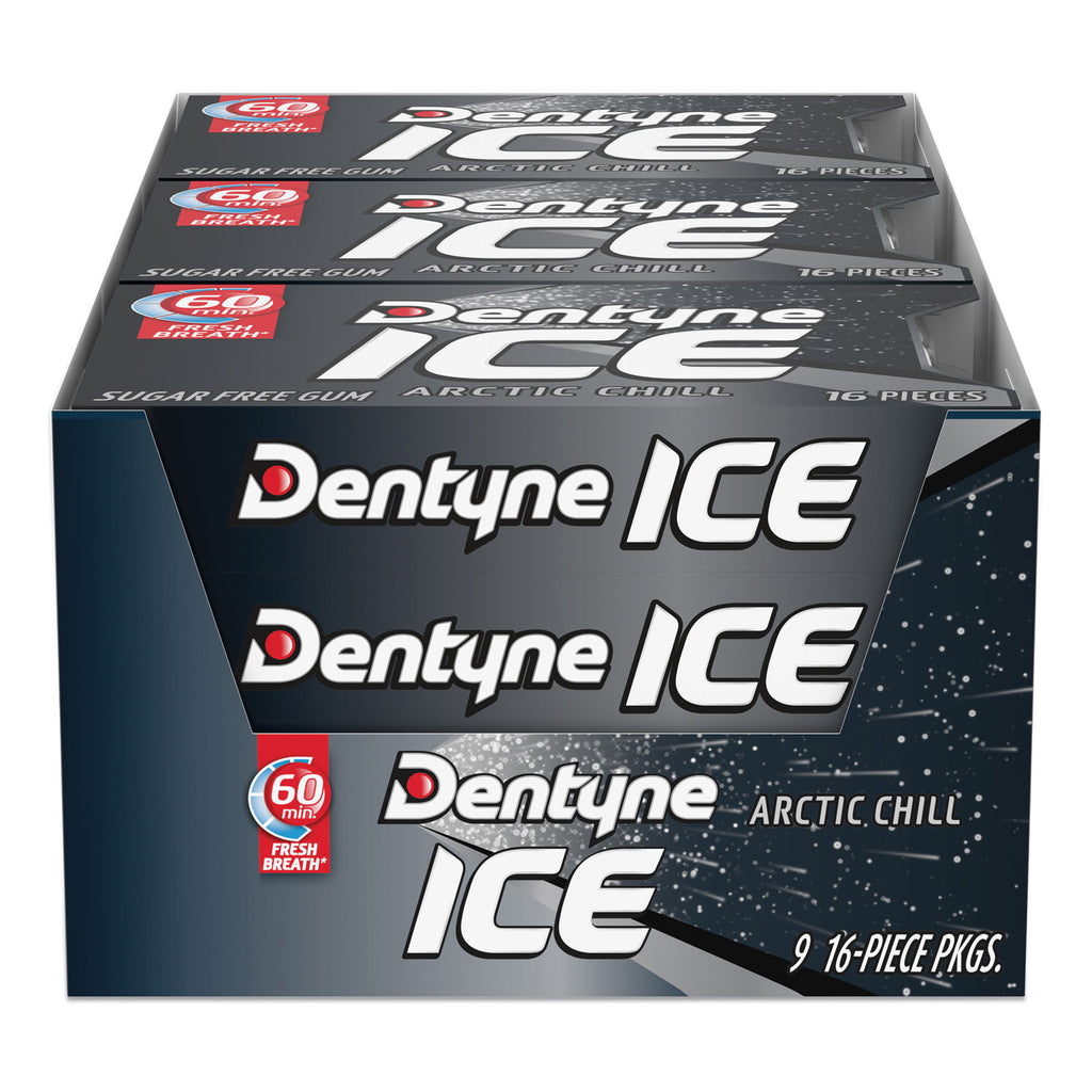 Sugarless Gum, Arctic Chill, 16 Pieces/Pack, 9 Packs/Box